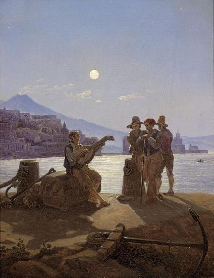 Carl Gustav Carus Italienische Fischer im Hafen von Neapel Germany oil painting art